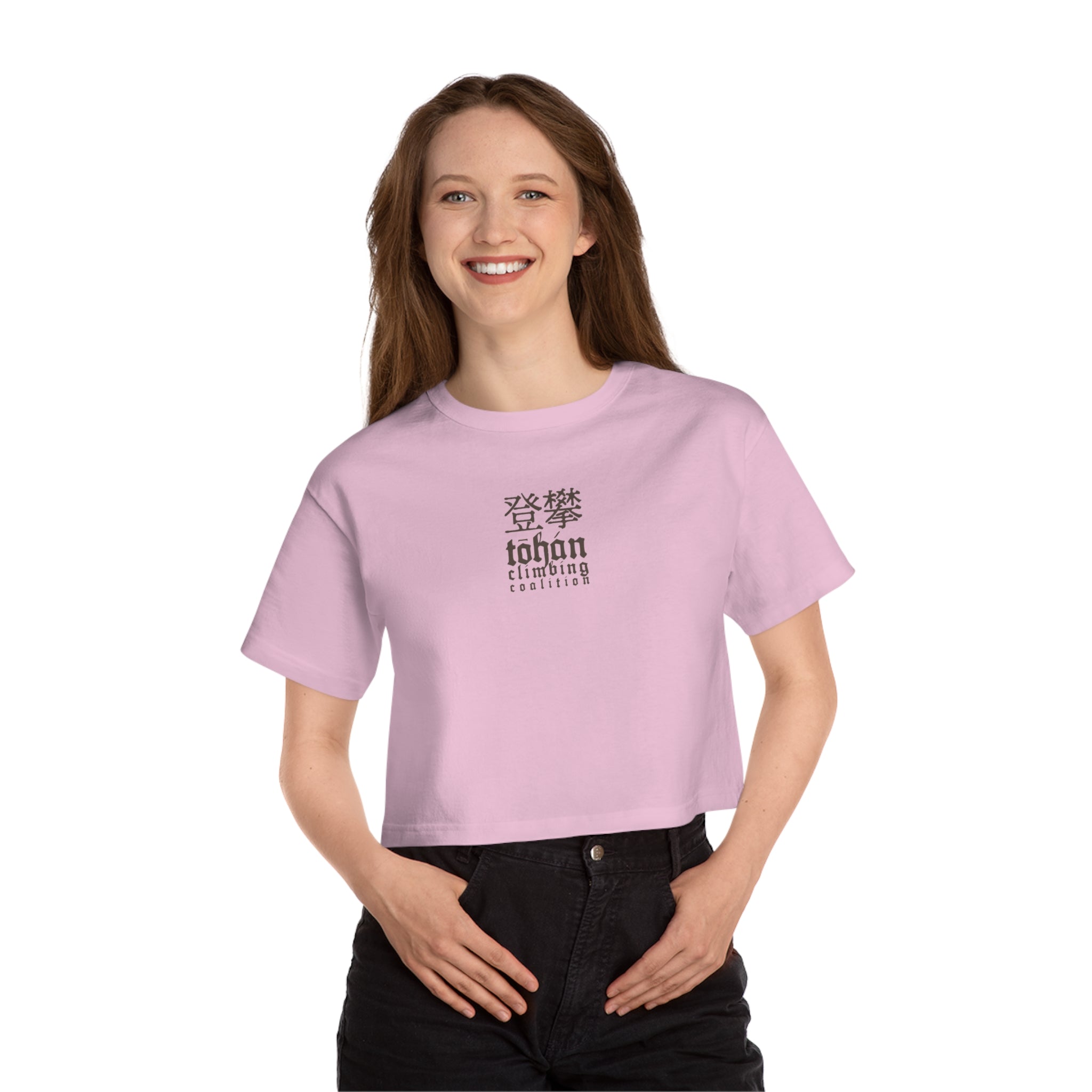 TŌHÁN Climbing Coalition Kanji Signature Women's Cropped T-Shirt