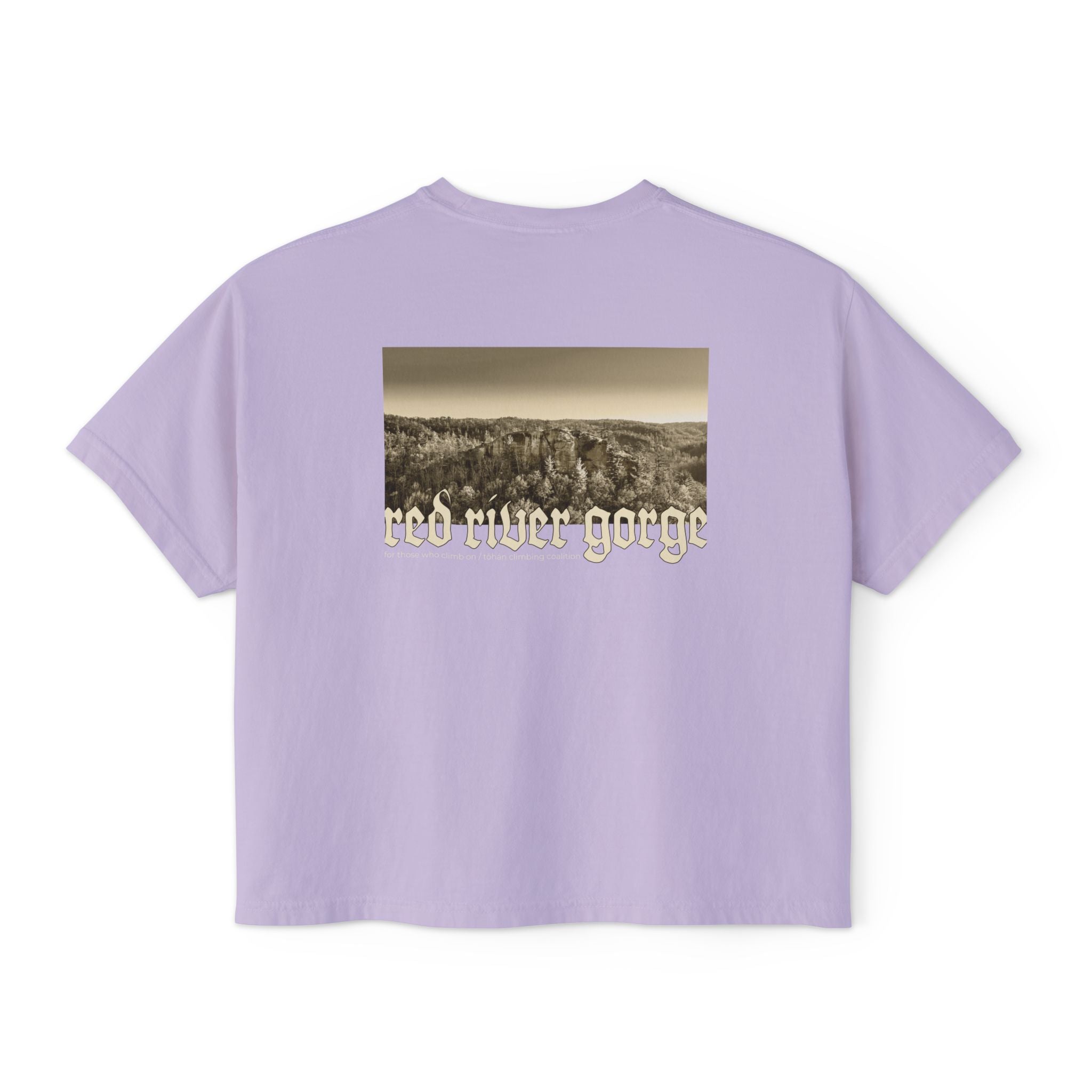 Red River Gorge Kentucky Women's Cropped Boxy Tee