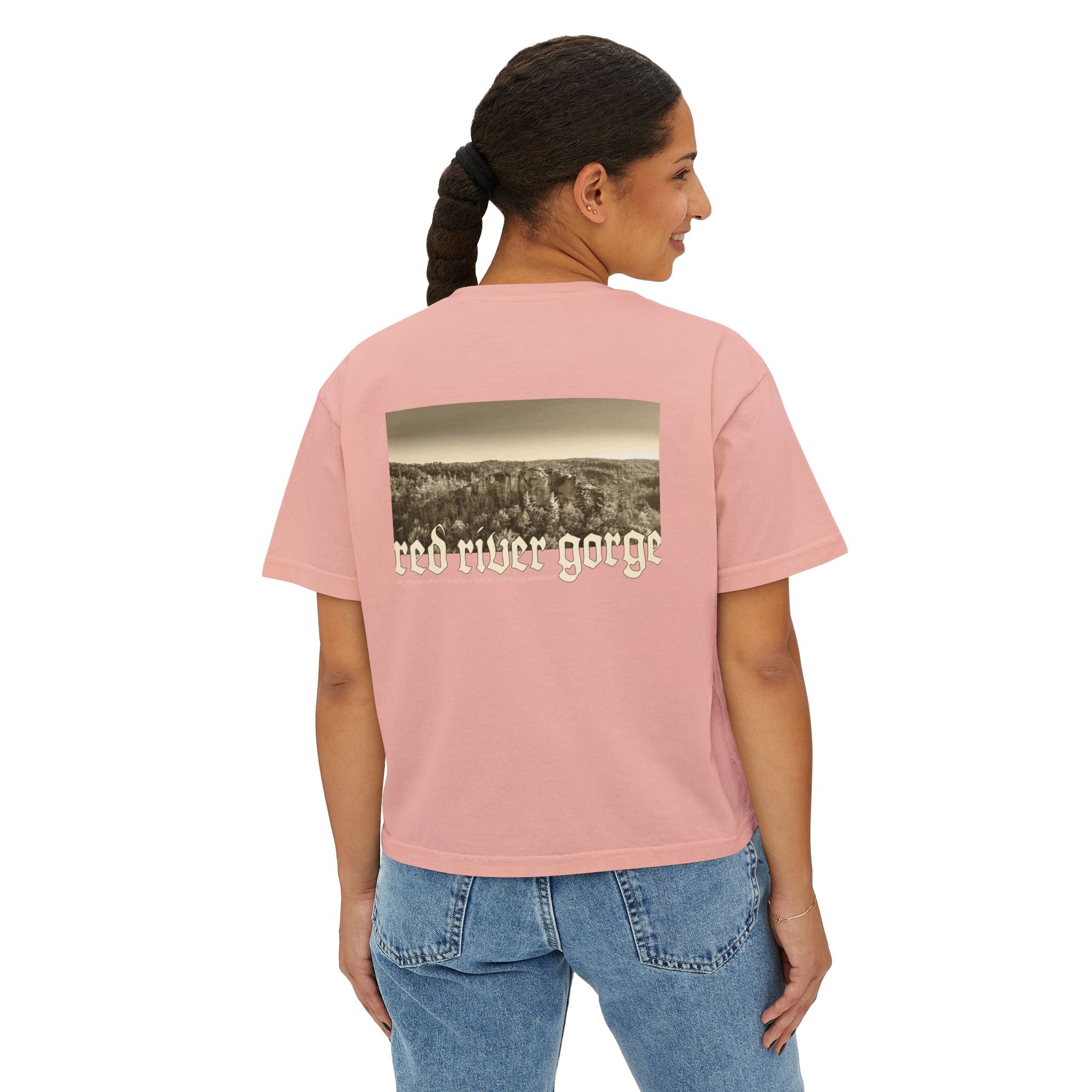 Red River Gorge Kentucky Women's Cropped Boxy Tee