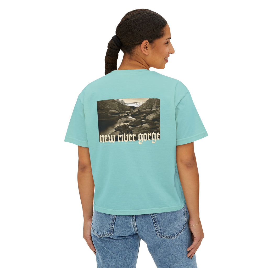 New River Gorge National Park West Virginia Women's Cropped Boxy Tee