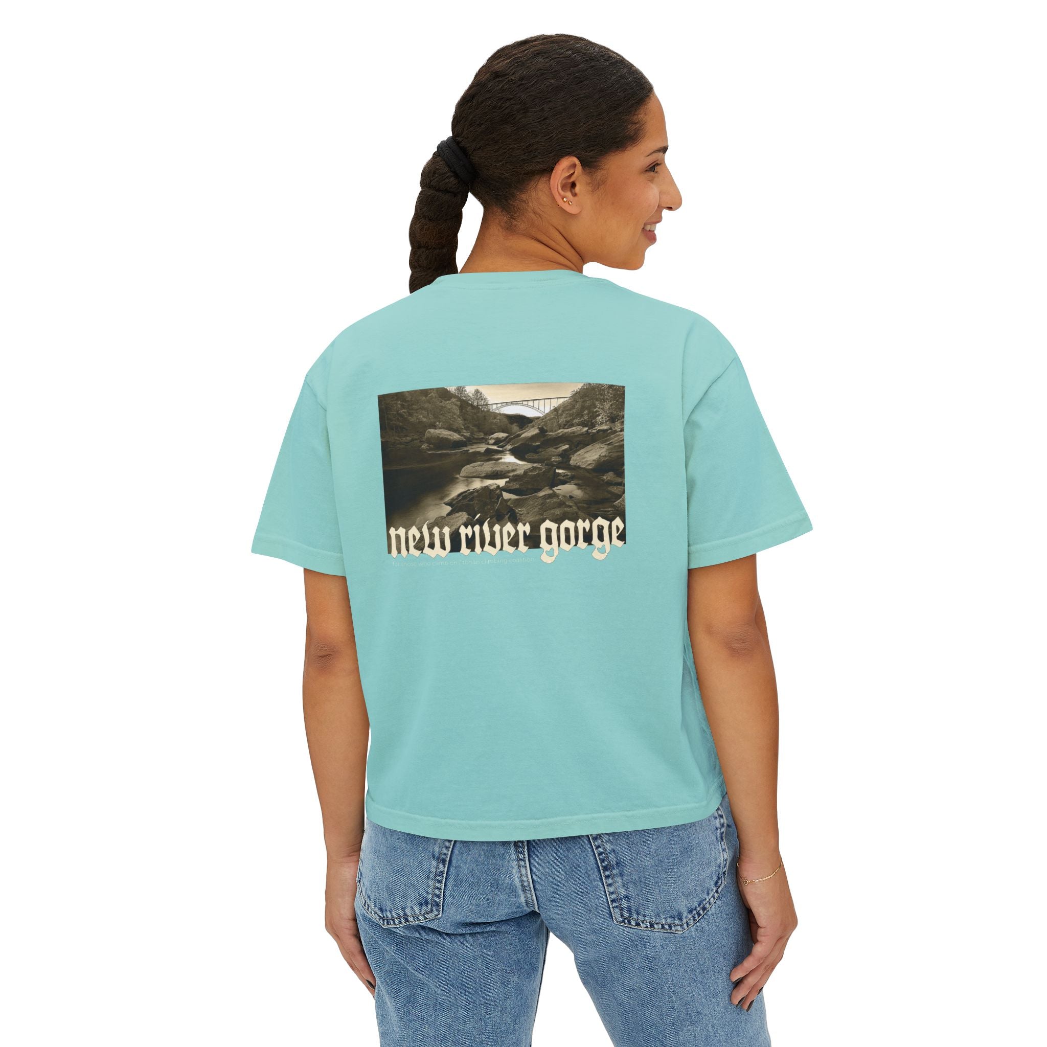 New River Gorge National Park West Virginia Women's Cropped Boxy Tee