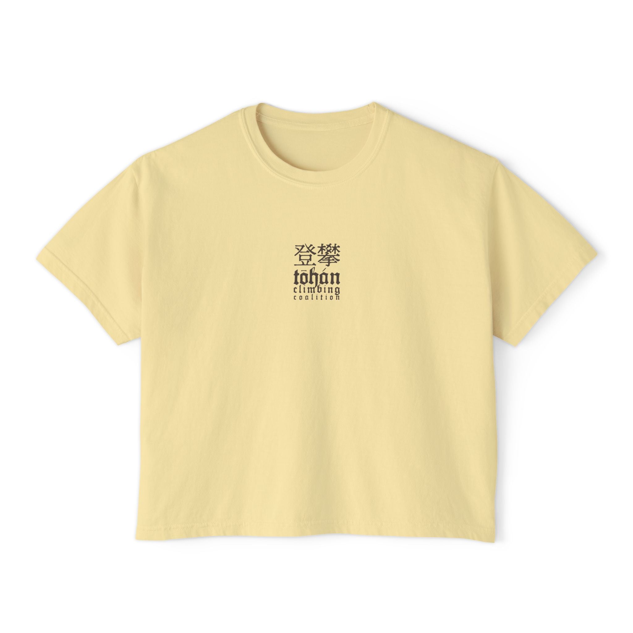 TŌHÁN Climbing Coalition Kanji Logotype Women's Cropped Boxy Tee