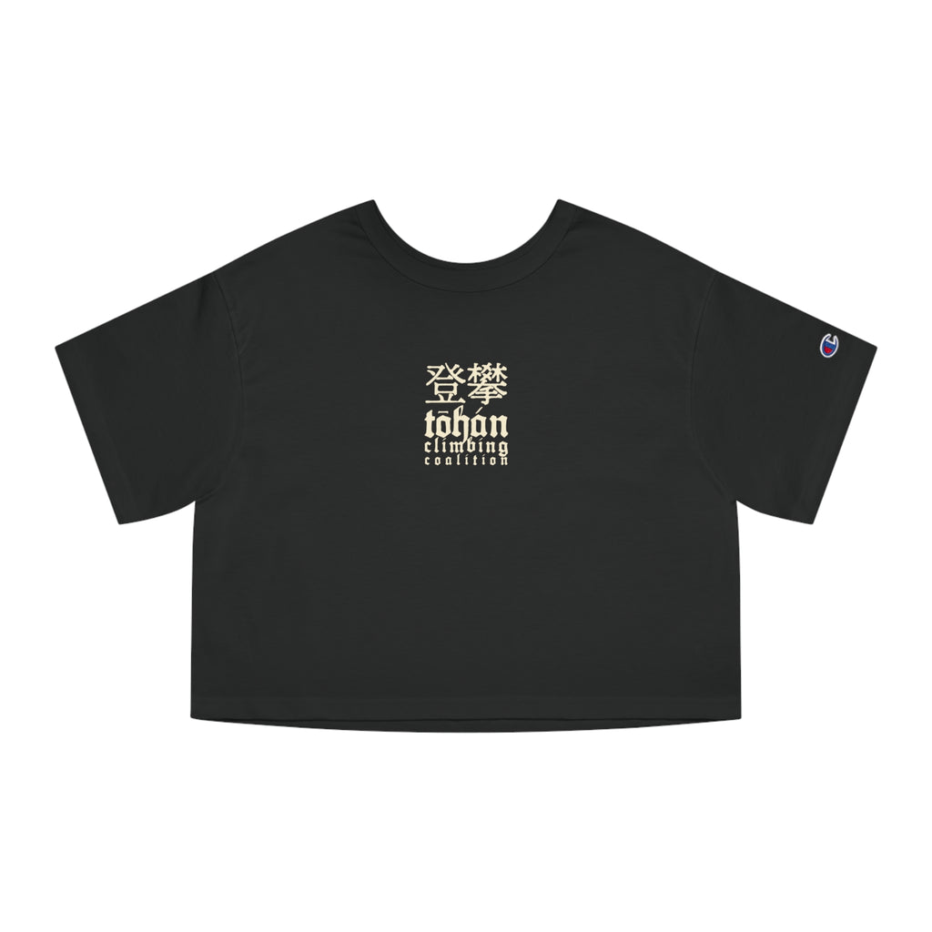 TŌHÁN Climbing Coalition Kanji Signature Women's Cropped T-Shirt