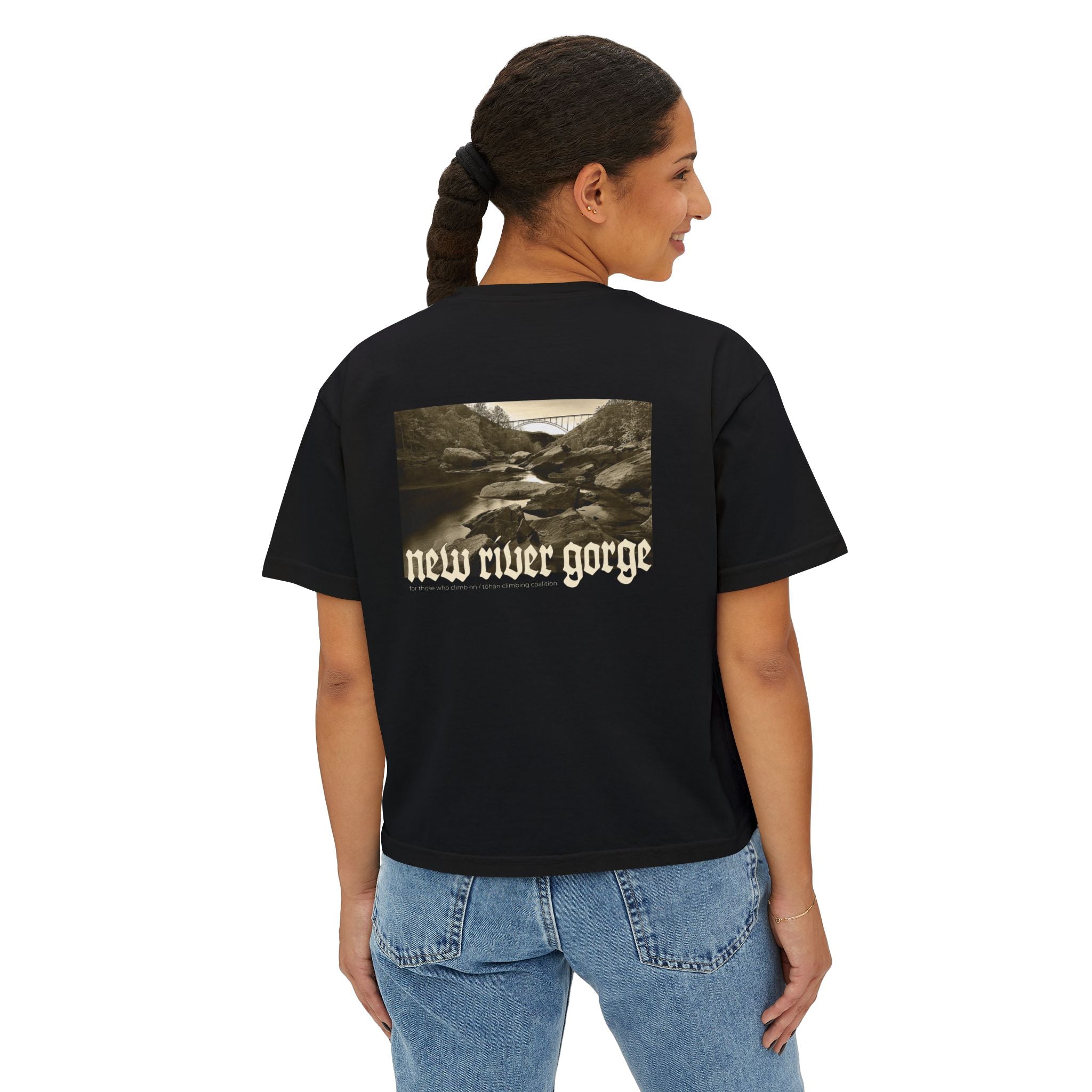New River Gorge National Park West Virginia Women's Cropped Boxy Tee