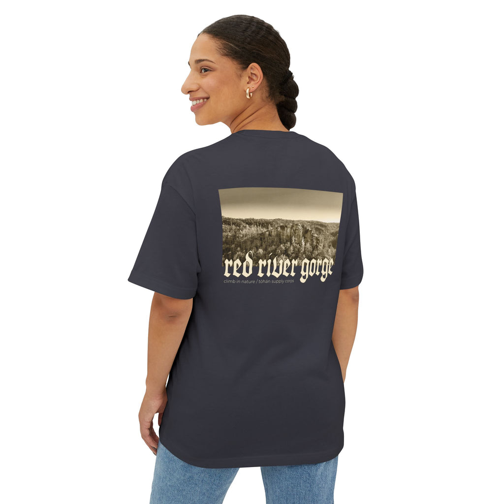Red River Gorge Half Moon Rock Kentucky Boxy Tee