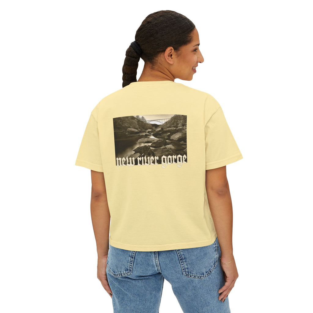 New River Gorge National Park West Virginia Women's Cropped Boxy Tee