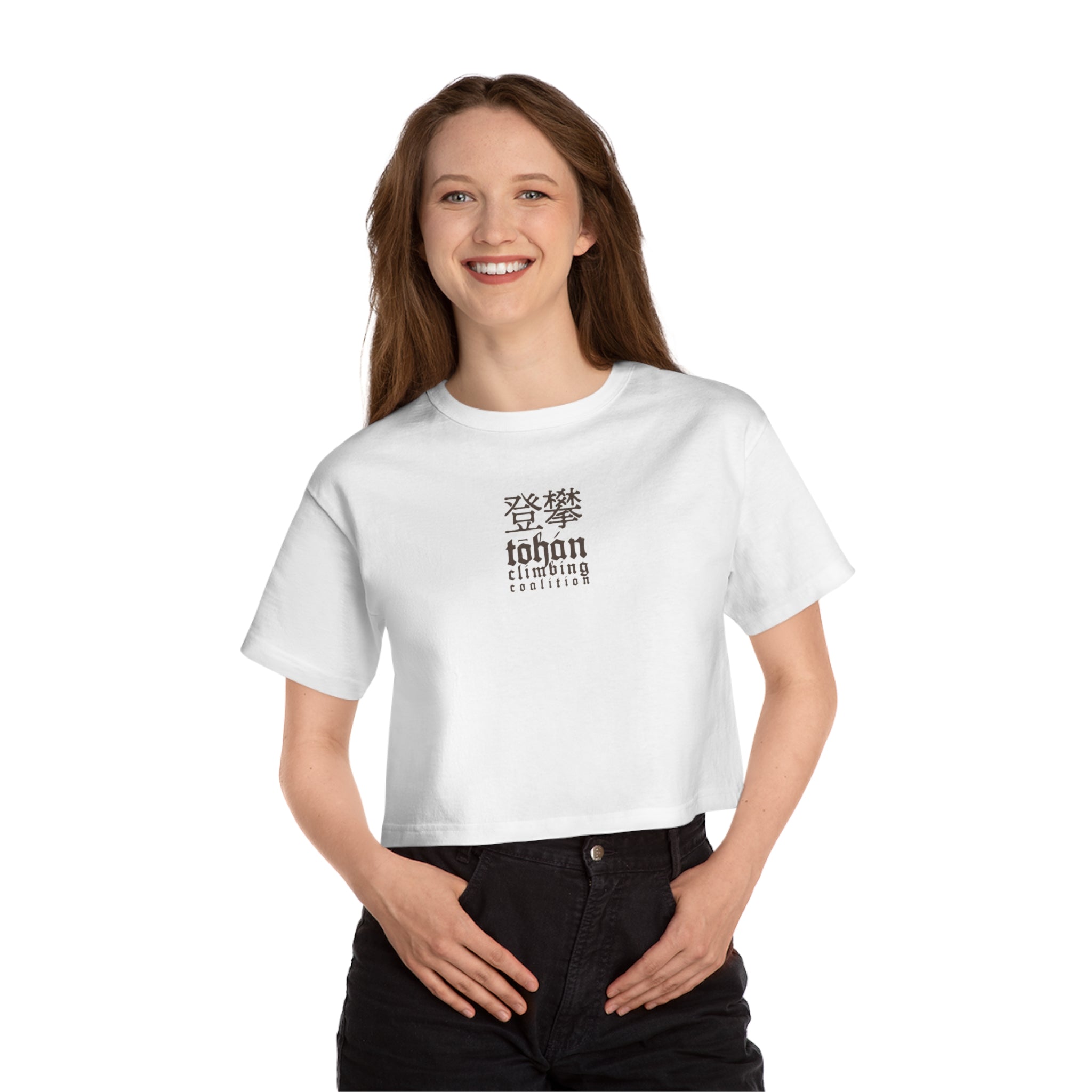TŌHÁN Climbing Coalition Kanji Signature Women's Cropped T-Shirt