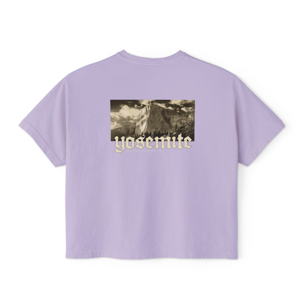 El Capitan Yosemite National Park California Women's Cropped Boxy Tee