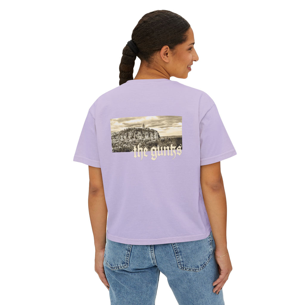 Shawangunks The Gunks Sky Top Tower New York Women's Cropped Boxy Tee