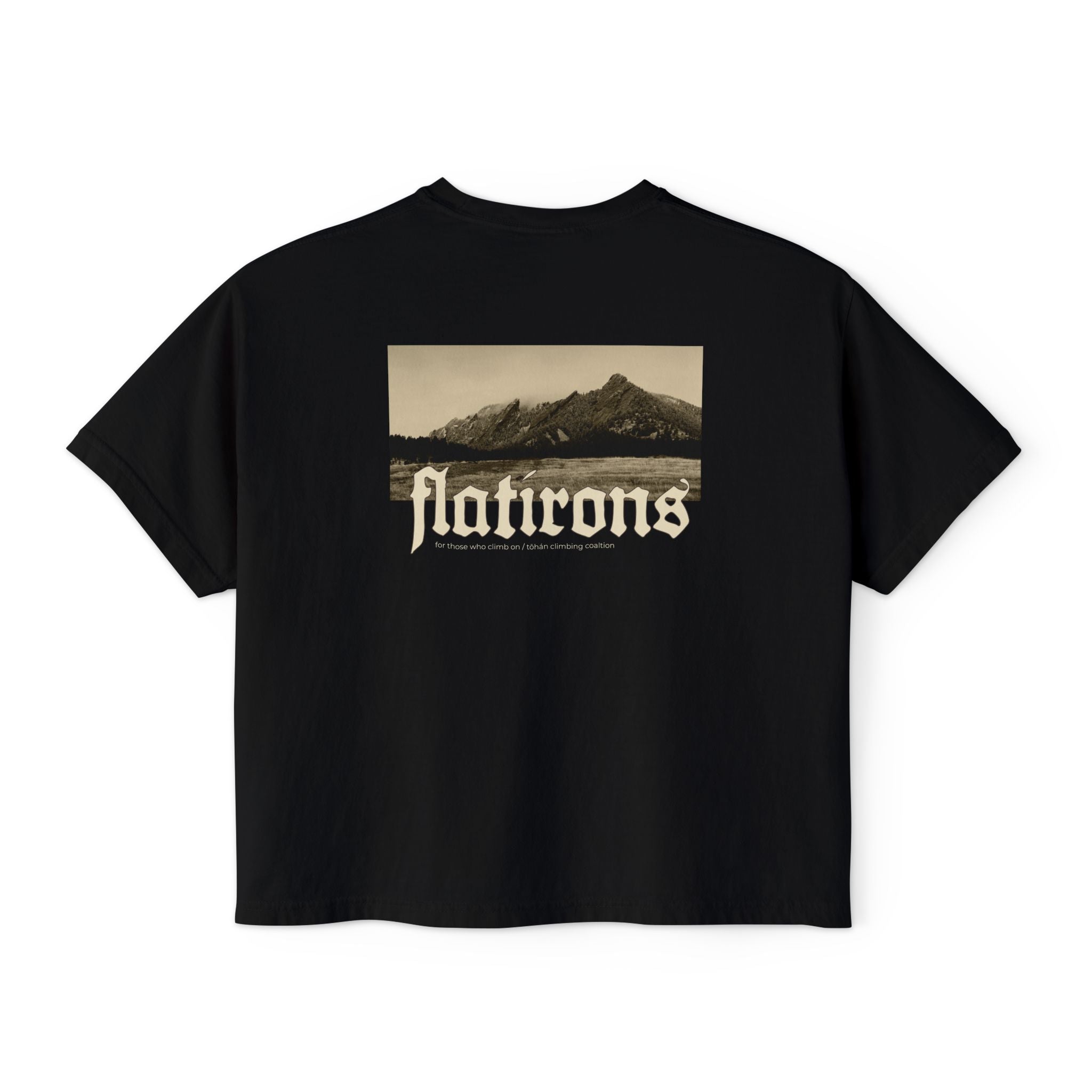 Flatirons Boulder Colorado Women's Cropped Boxy Tee